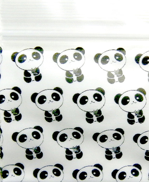 1510 Original Mini Ziplock 2.5mil Plastic Bags 1.5" x 1" Reclosable Baggies (Panda) - The Baggie Store