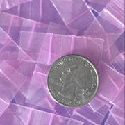 5858-S Original Mini Ziplock 2.5mil Plastic Bags 5/8" x 5/8" Reclosable Baggies (Purple) - The Baggie Store