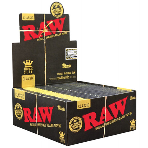 RAW Rolling Papers Black King Slim - The Baggie Store