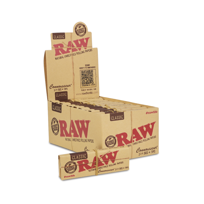 RAW Classic Connoisseur 1 1/4 Paper + Tips