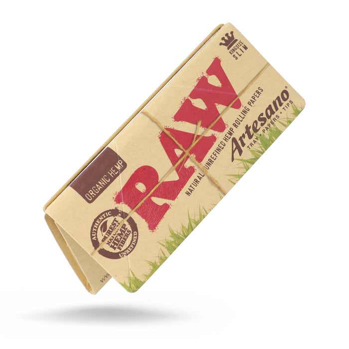RAW Organic Hemp King Slim Artesano-Fold Out Tray + Tips