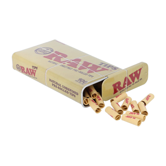 RAW 100 Pre-Rolled Tips in RAW Tin — The Baggie Store
