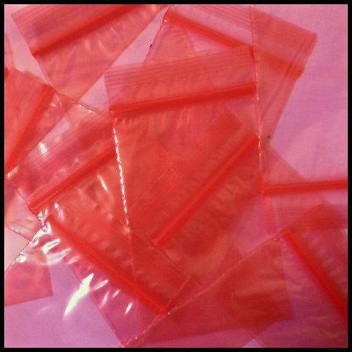 2030 Original Mini Ziplock 2.5mil Plastic Bags 2" x 3" Reclosable Baggies (Red) - The Baggie Store