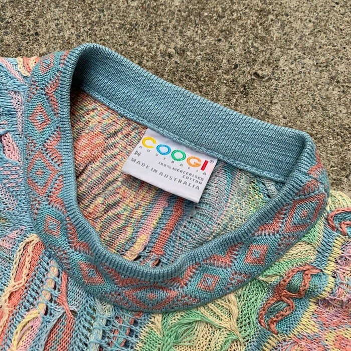 COOGI Authentic Vintage Retro Multicolor Hand Sewn Australian Sweater