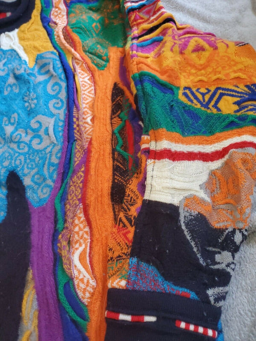 COOGI Authentic Vintage Retro Multicolor Rare Animal Print Hand Sewn Australian Sweater