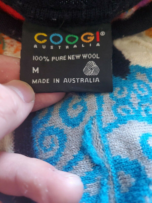 COOGI Authentic Vintage Retro Multicolor Rare Animal Print Hand Sewn Australian Sweater