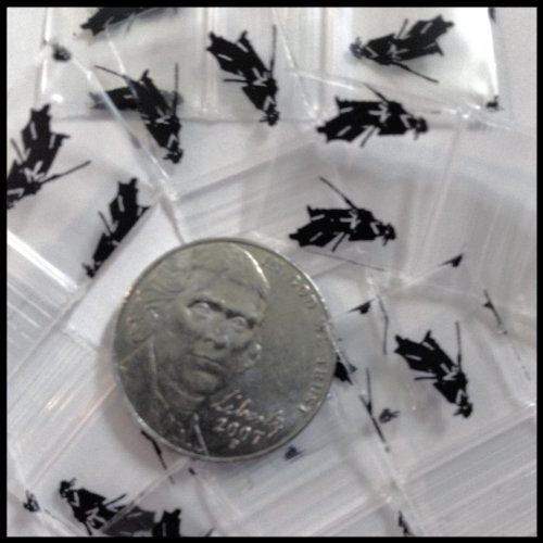5858 Original Mini Ziplock 2.5mil Plastic Bags 5/8" x 5/8" Reclosable Baggies (Samurai Ninja) - The Baggie Store