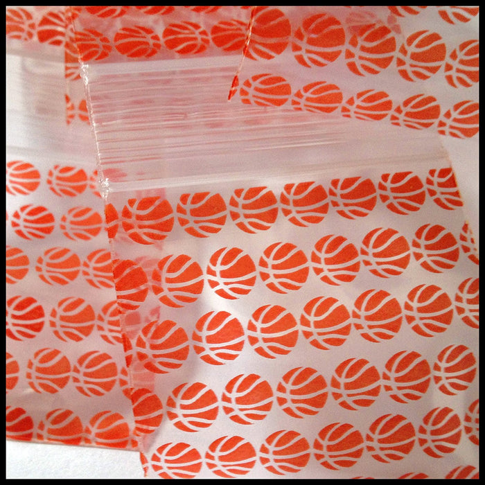 2020 Original Mini Ziplock 2.5mil Plastic Bags 2" x 2" Reclosable Baggies (Basketball) - The Baggie Store
