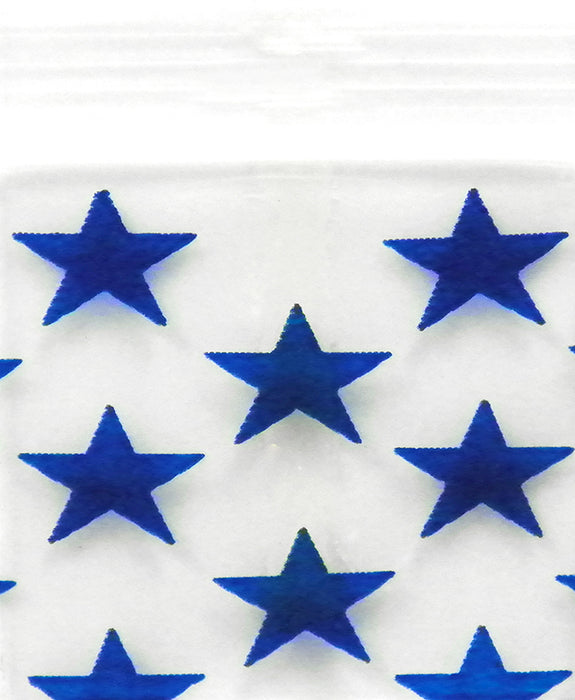5858 Original Mini Ziplock 2.5mil Plastic Bags 5/8" x 5/8" Reclosable Baggies (Blue Stars) - The Baggie Store