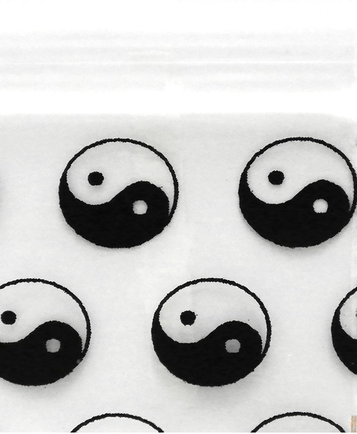 175175 Original Mini Ziplock 2.5mil Plastic Bags 1.75" x 1.75" Reclosable Baggies (Yin Yang/Taiji) - The Baggie Store