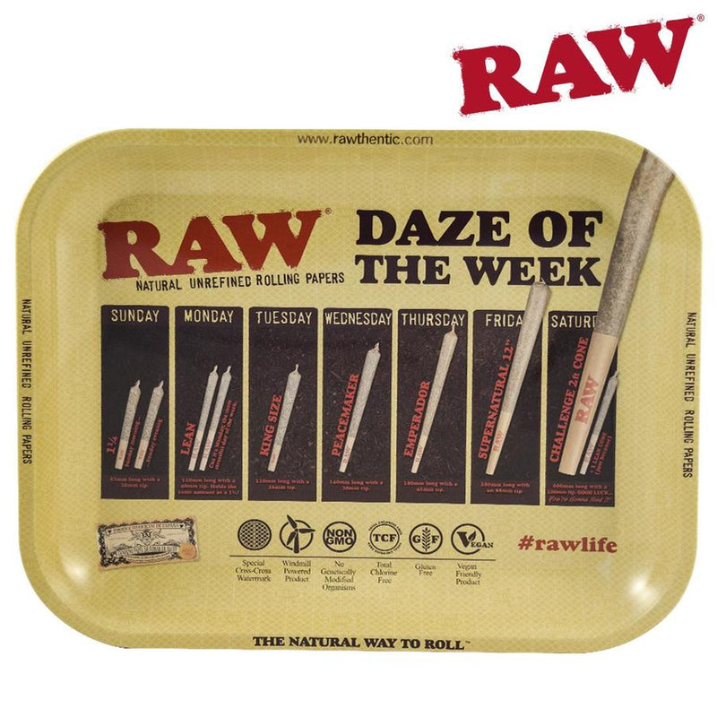 RAW Daze Of The Week Rolling Tray - TBS Supply Co