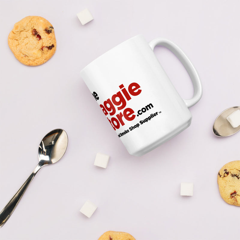 The Baggie Store White glossy mug - TBS Supply Co