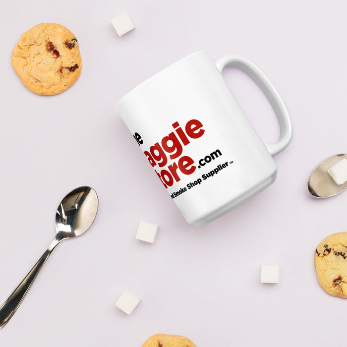 The Baggie Store White glossy mug
